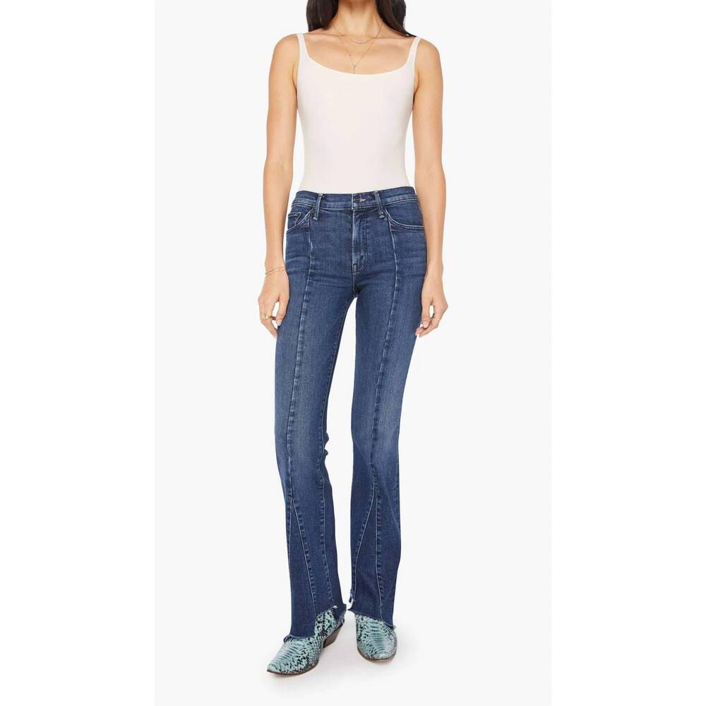 NEW MOTHER insider skimp pointy fray jeans in you're a riot